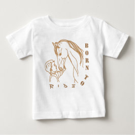 Adorable Baby- und Pferdedesign - Geboren zum Reit Baby T-shirt