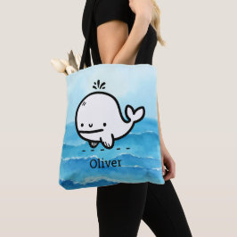Adorable Baby Whale - Kawaii Sea Creative Line Art