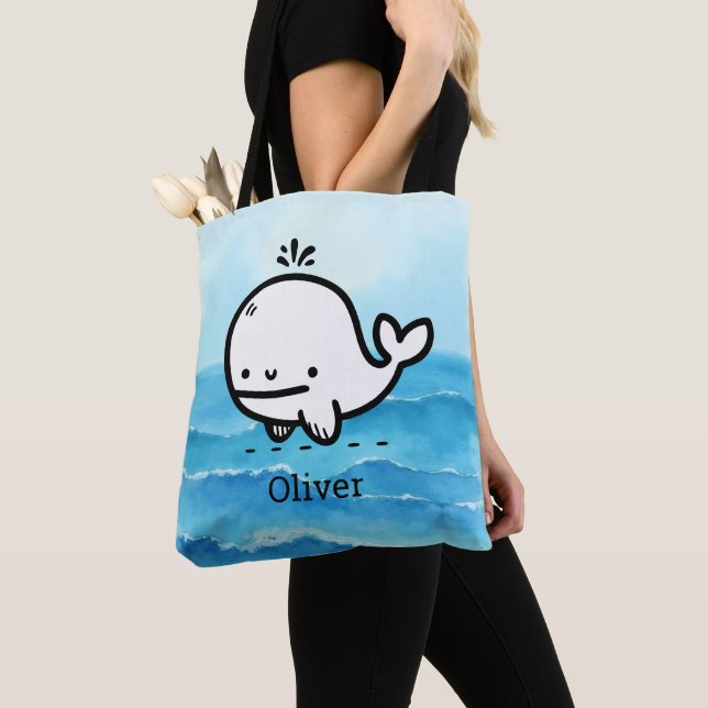 Adorable Baby Whale - Kawaii Sea Creative Line Art (Von Nahem)
