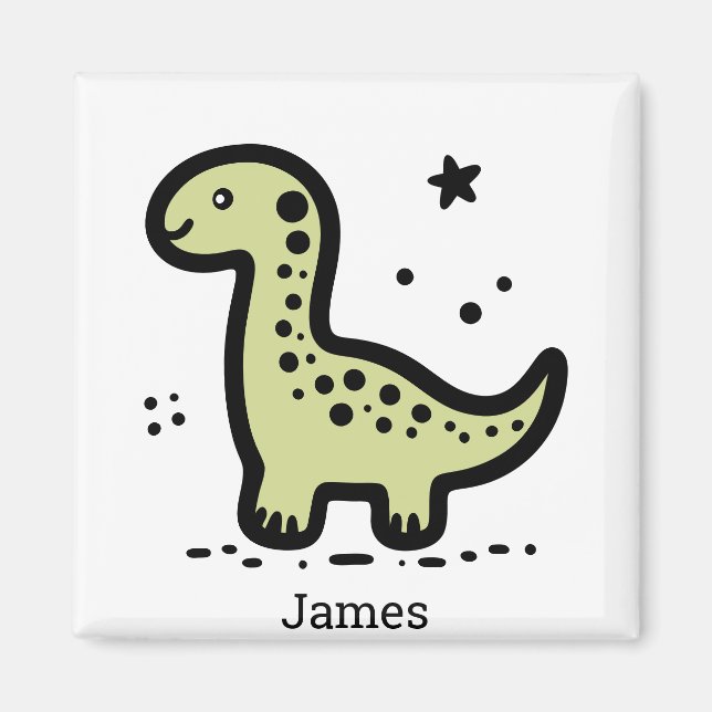 Adorable Baby Whale - Kawaii Sea Creative Line Art Magnet (Vorne)