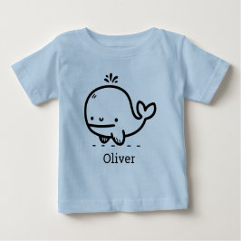 Adorable Baby Whale - Kawaii Sea Creative Line Art T-shirt