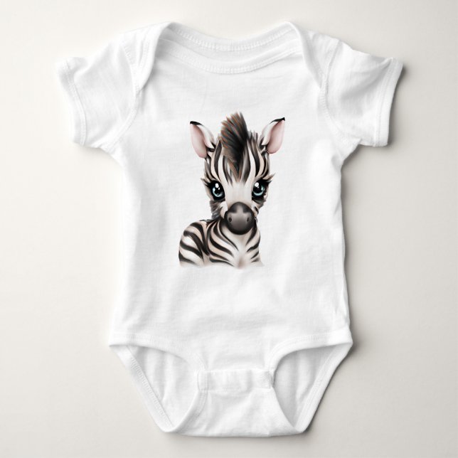Adorable Baby Zebra Baby Strampler (Vorderseite)