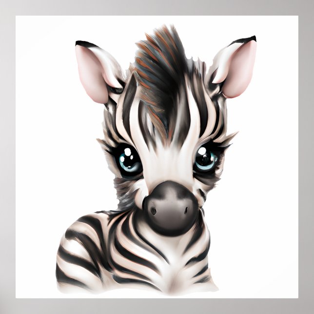 Adorable Baby Zebra Poster (Vorne)