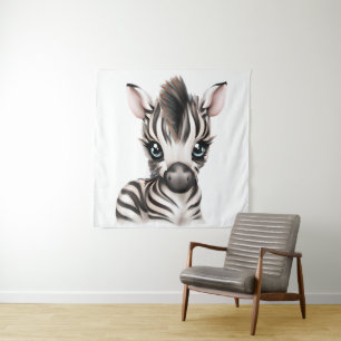Adorable Baby Zebra Wandteppich