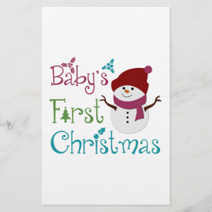 Adorable Babys Erste Weihnachten Briefpapier