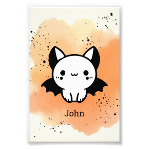 Adorable Bat Buddy - Kawaii Minimalistisches Kinde Fotodruck