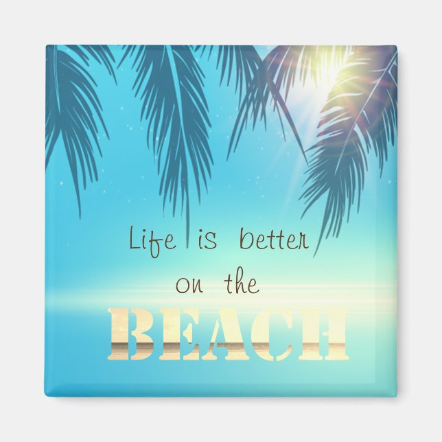 Adorable Beach Palm Blätter Magnet (Vorne)