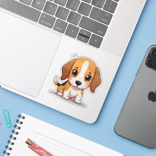 Adorable Beagle Welpe - Pastell Aufkleber