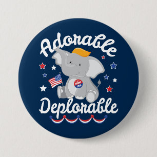 Adorable bedauernswerter Elefant Trump 2016 Button