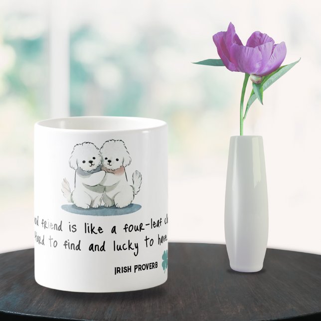 Adorable Bichon Friends mit einem Zitat Kaffeetasse (Von Creator hochgeladen)