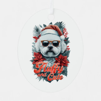 Adorable Bichon Ornament Aus Metall