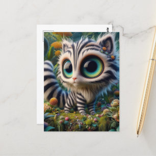 Adorable Big Eye Kitty Postkarte