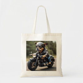 Adorable Biker Dog Tasche