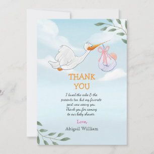 Adorable Birds Baby Dusche Danke Karten
