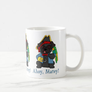 Adorable Black Mops Pirate Costume T-Shirts, Gesch Kaffeetasse