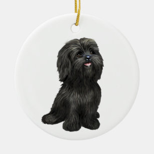 Adorable Black Shih Tzu - Just the Dog Ornament