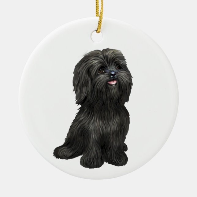 Adorable Black Shih Tzu - Just the Dog Ornament (Vorne)