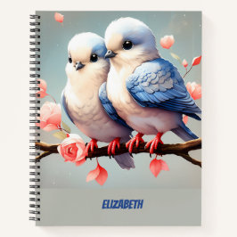 Adorable blaue Vögel, Blaue Vögel, Vögel, Liebesvö Notizbuch