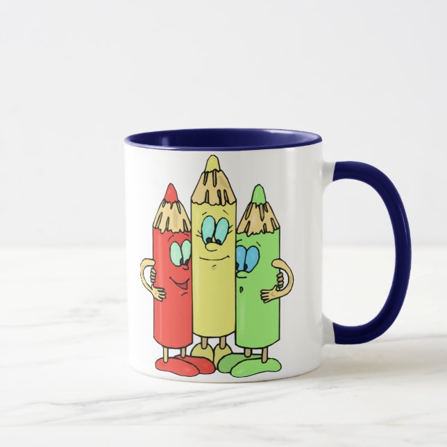 Adorable Bleistift-Zeichen Tasse (Rechts)