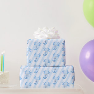 Adorable Blue Axolotl Boba Tea Boys Geburtstagspar Geschenkpapier
