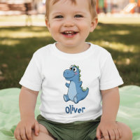 Adorable Blue Baby Cartoon Dinosaurier
