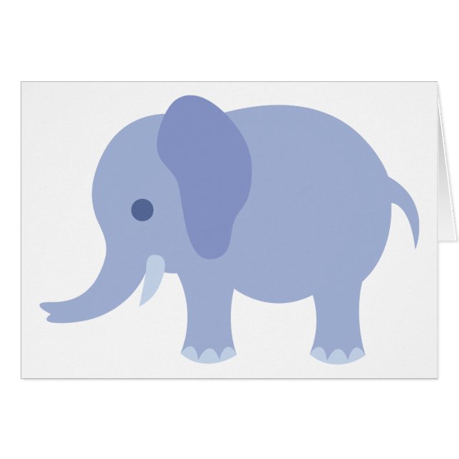 Adorable Blue Baby Elephant (Vorderseite (Horizontal))