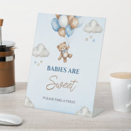 Adorable Blue Bar Babys sind süße Desserttische Sockelschild