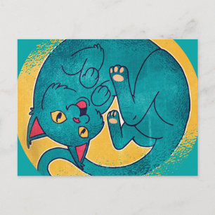 Adorable Blue Cat Postkarte