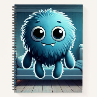 Adorable Blue Fluffy Creature Notizbuch