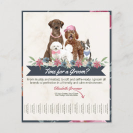 Adorable Blütenhund Groomer Tear Sheet Flyer
