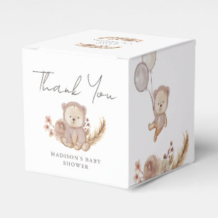 Adorable Boho Botanical Sweet Bear Baby Dusche Geschenkschachtel