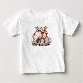 Adorable Boho Shirt for Babies | Elephant & Bunny 