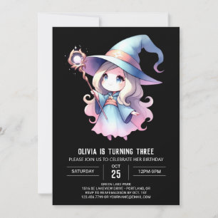 Adorable Boho Wizard Geburtstag Einladung