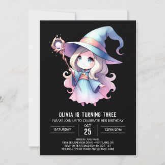 Adorable Boho Wizard Geburtstag Einladung