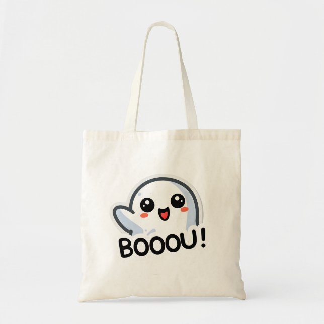 Adorable Boo Ghost Sprichwort Boou Halloween Grafi Tragetasche (Vorne)