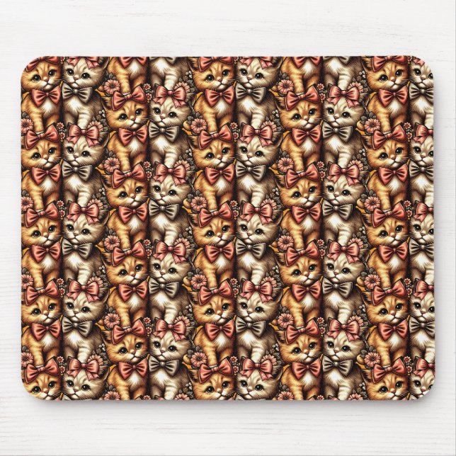 Adorable Bow-tied Kittens Mousepad (Vorne)