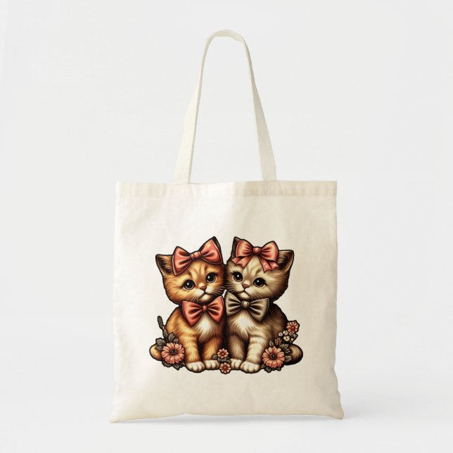 Adorable Bow-tied Kittens Tragetasche (Vorne)