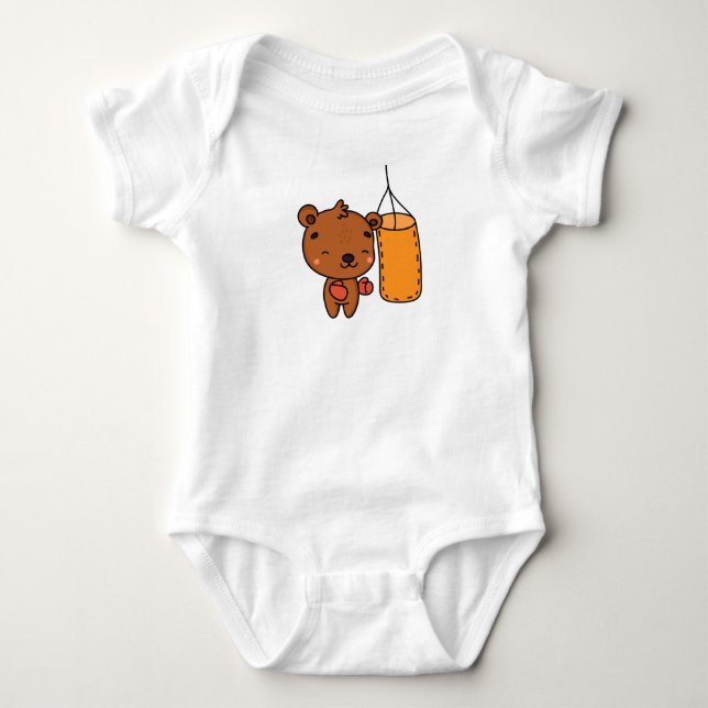 Adorable Boxbär Baby Strampler (Vorderseite)