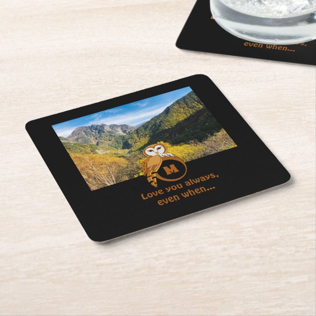 Adorable British Owl Nesting Foto Rechteckiger Pappuntersetzer (angewinkelt)