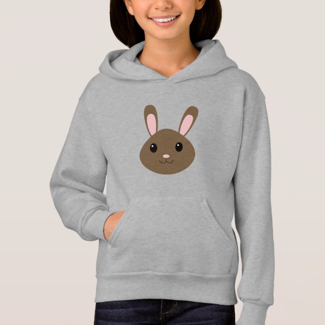 Adorable Brown Bunny Hoodie (Vorderseite)