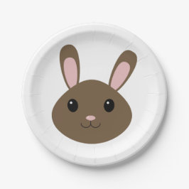 Adorable Brown Bunny Pappteller