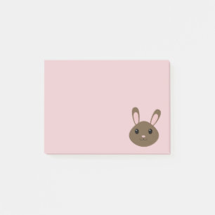 Adorable Brown Bunny Post-it Klebezettel