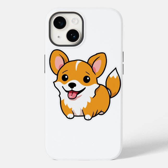 Adorable Brown Dog iPhone Case Style mit Farbe (Rückseite)
