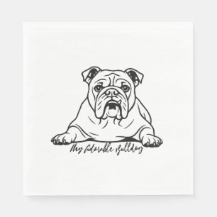 Adorable Bulldog Serviette