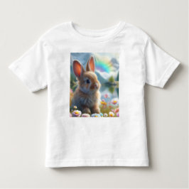 Adorable Bunny an einem verzauberten See Kleinkind T-shirt
