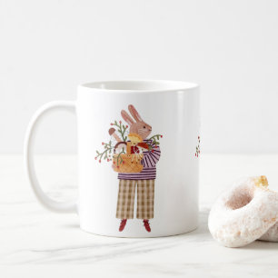 Adorable Bunny Coffee Tasse Süße Tier Illustration