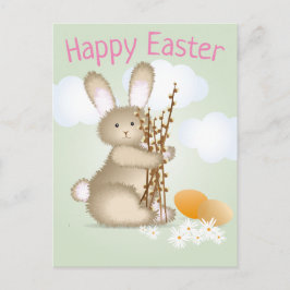 Adorable Bunny Happy Oaster Postkarte