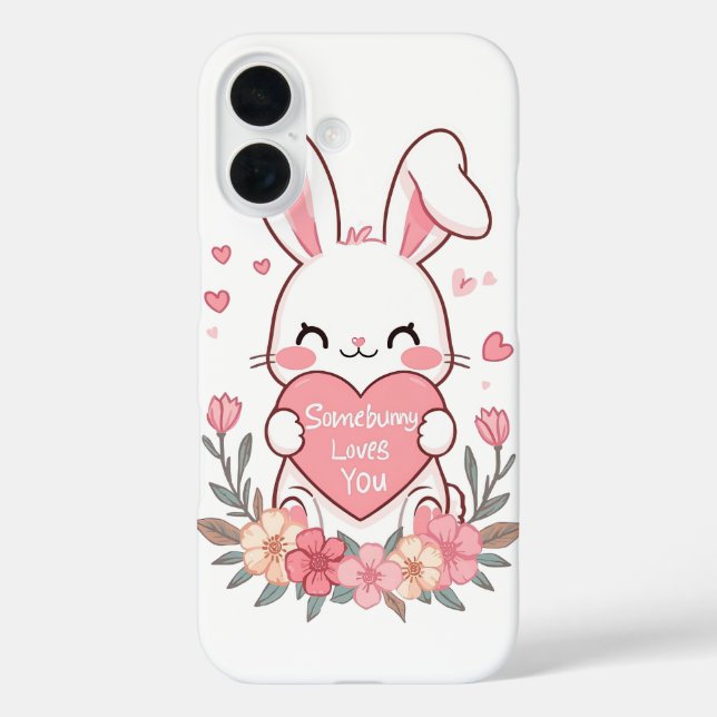 Adorable Bunny mit Liebe Herz Case-Mate iPhone Hülle (Rückseite)