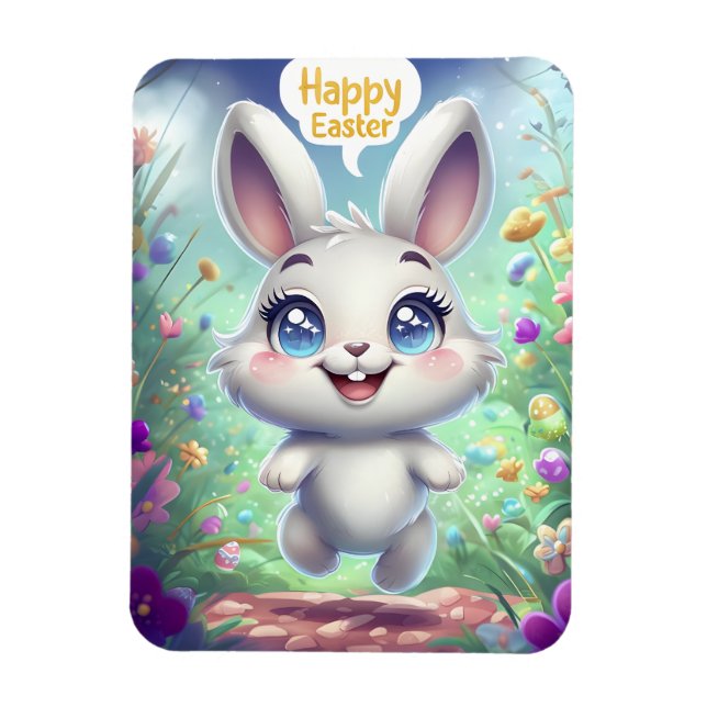 Adorable Bunny Ostermagnet Magnet (Vertikal)