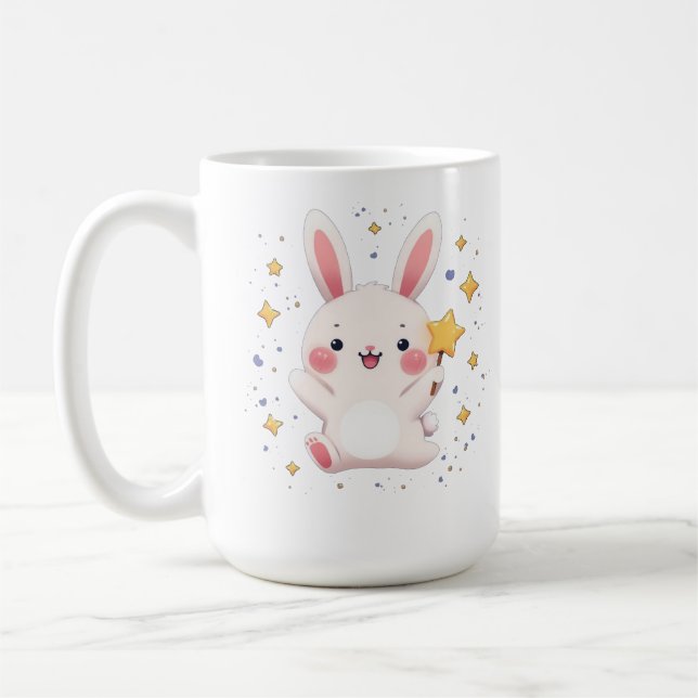 Adorable Bunny Star Mug Kawaii Animal Coffee Cup Kaffeetasse (Links)
